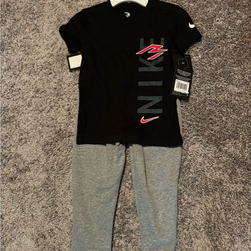 Nike Gray Joggers with White Logo